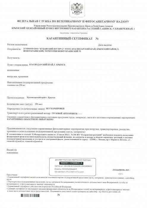 О карантинном сертификате О карантинном сертификате